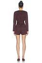 view 4 of 4 Lora Romper in Chocolate