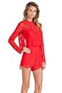 view 2 of 4 Savannah Romper in Rouge