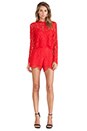 view 4 of 4 Savannah Romper in Rouge