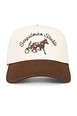 view 1 of 3 Five Panel Hat in Ivory & Brown