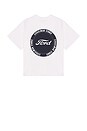 view 1 of 4 Printed Graphic Crop T-Shirt in White