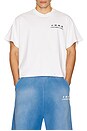 view 4 of 4 Printed Graphic Crop T-Shirt in White