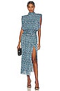 view 1 of 3 Solange Dress in Turquoise Print