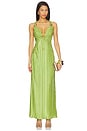 view 1 of 5 Kerra Dress in Tropical Green