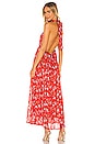 view 1 of 4 ROBE MAXI HAWAII in Red Ditsy