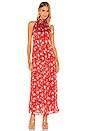 view 2 of 4 ROBE MAXI HAWAII in Red Ditsy