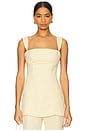 view 2 of 5 Claro Top in Pastel Yellow