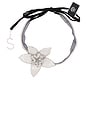 view 1 of 2 Choker With Flower in Silver Flower