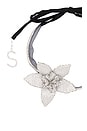 view 2 of 2 Choker With Flower in Silver Flower