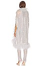view 3 of 4 x REVOLVE Crystal Feathers Coat in Silver