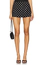 view 1 of 6 Crystal Rhinestone Embellished Mini Skirt in Black