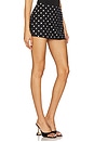 view 2 of 6 Crystal Rhinestone Embellished Mini Skirt in Black