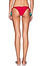 view 3 of 4 長いリボン結びのビキニボトム in Solid Cherry