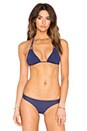 view 1 of 4 Net Fringe Triangle Bikini Top in Blue Dream