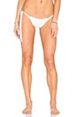 view 1 of 4 Fringe Ripple Side Tie Bikini Bottom in Solid White