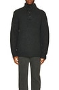view 3 of 3 Men's Funnel Neck Military Sweater in Black