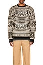 view 3 of 3 NYC x Grateful Dead Dancing Bear Crewneck Fairisle in Black