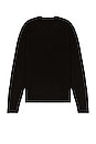 view 2 of 3 Ribbed Wool Crewneck Sweater in Black