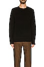 view 3 of 3 Ribbed Wool Crewneck Sweater in Black