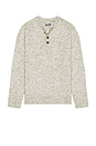 view 3 of 4 Tri-Blend Henley Sweater in Cloud