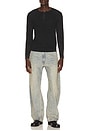 view 4 of 4 Stonewashed Henley Sweater in Black