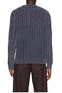 view 2 of 4 Stonewashed Patchwork Cotton Sweater in Navy