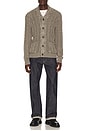 view 4 of 4 Cable Knit Cardigan in Olive