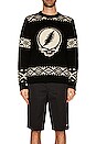view 3 of 3 Grateful Dead Stealie Sweater in Black & White