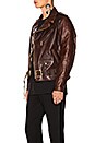 view 4 of 6 BLOUSON PERFECTO in Brown