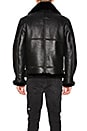 view 4 of 5 B-3 Sheepskin Leather Bomber Jacket in Ebony