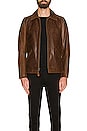 view 3 of 3 Waxy Buffalo Leather Sunset Jacket in Brown