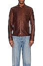 view 3 of 4 NYC Cafe Racer Jacket in Brown