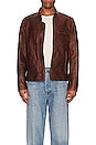 view 4 of 4 NYC Cafe Racer Jacket in Brown