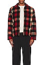 view 4 of 4 Wool Plaid Station Jacket in Red