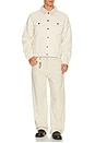 view 4 of 5 Cotton Canvas Trucker Jacket in Off White