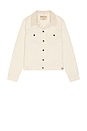 view 5 of 5 Cotton Canvas Trucker Jacket in Off White