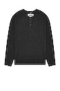 view 1 of 3 Button Henley Sweater in Black