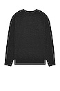 view 2 of 3 Button Henley Sweater in Black