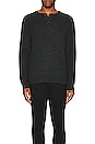 view 3 of 3 Button Henley Sweater in Black