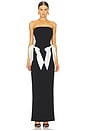 view 1 of 3 Georgina Strapless Dress in Black & White
