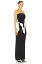 view 2 of 3 Georgina Strapless Dress in Black & White
