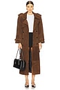 view 2 of 4 Madison Suede Trench in Espresso