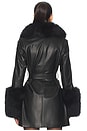 view 3 of 4 Roxy Leather Coat in Black