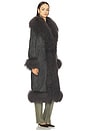 view 3 of 4 Dorothy Suede Maxi Coat in Graphite
