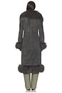 view 4 of 4 Dorothy Suede Maxi Coat in Graphite