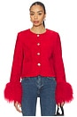view 1 of 4 Frida Suede Jacket in Red