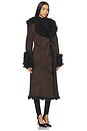 view 2 of 3 Daphne Shearling Suede Coat in Espresso