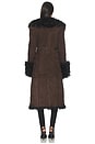view 3 of 3 Daphne Shearling Suede Coat in Espresso