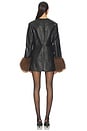 view 3 of 3 x REVOLVE Sloane Cashmere Shearling Coat in Black & Brown