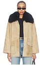 view 1 of 5 Raegan Suede Feild Jacket in Hazelnut